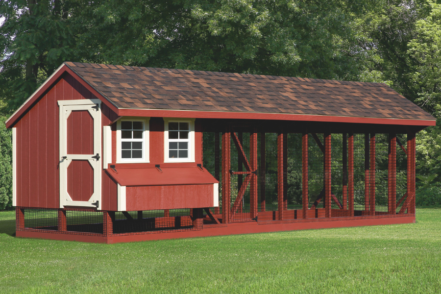 red and white combination chicken coops for sale in New Orleans LA