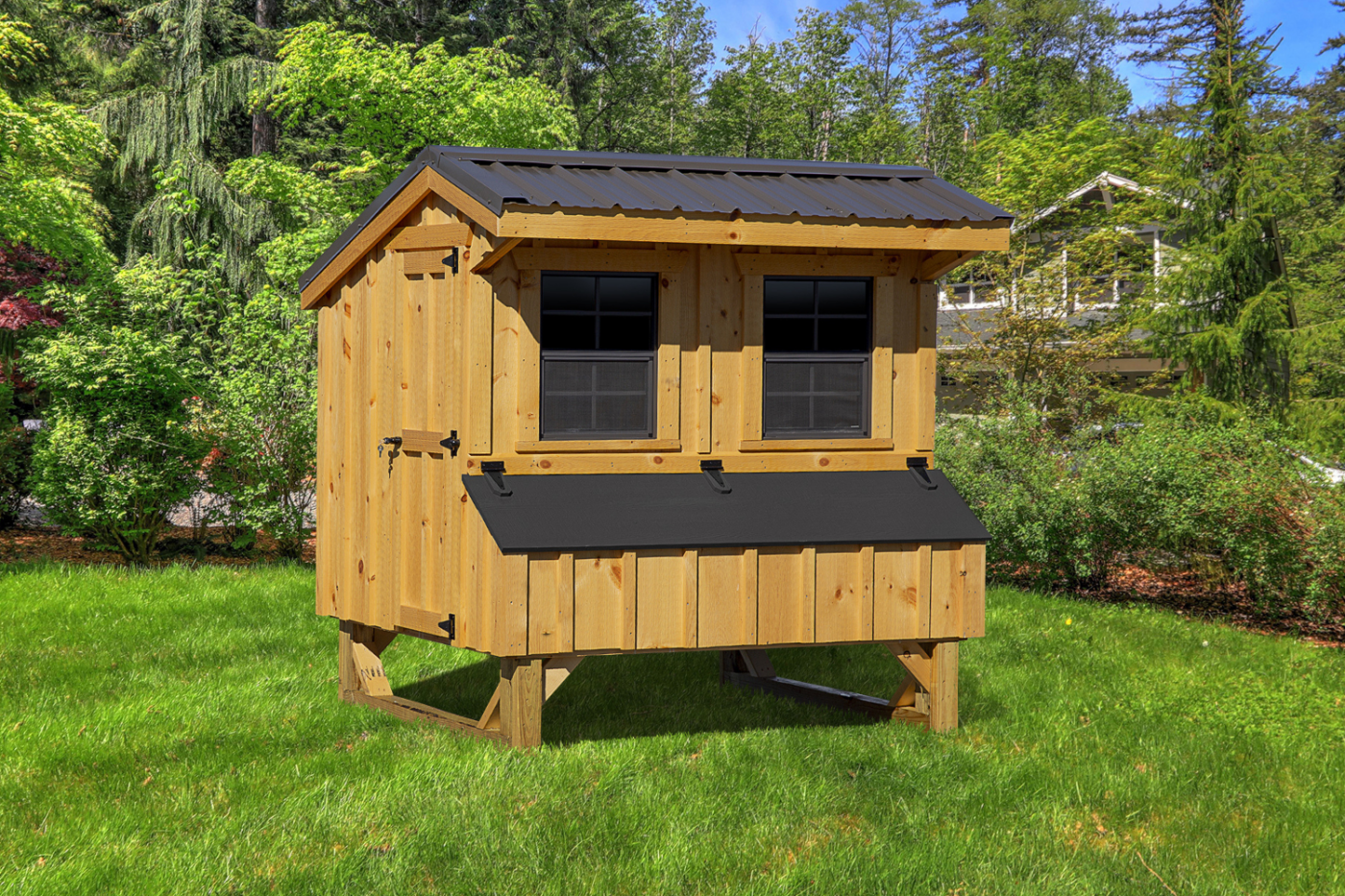 wooden quaker with windows chicken coop in great falls mt