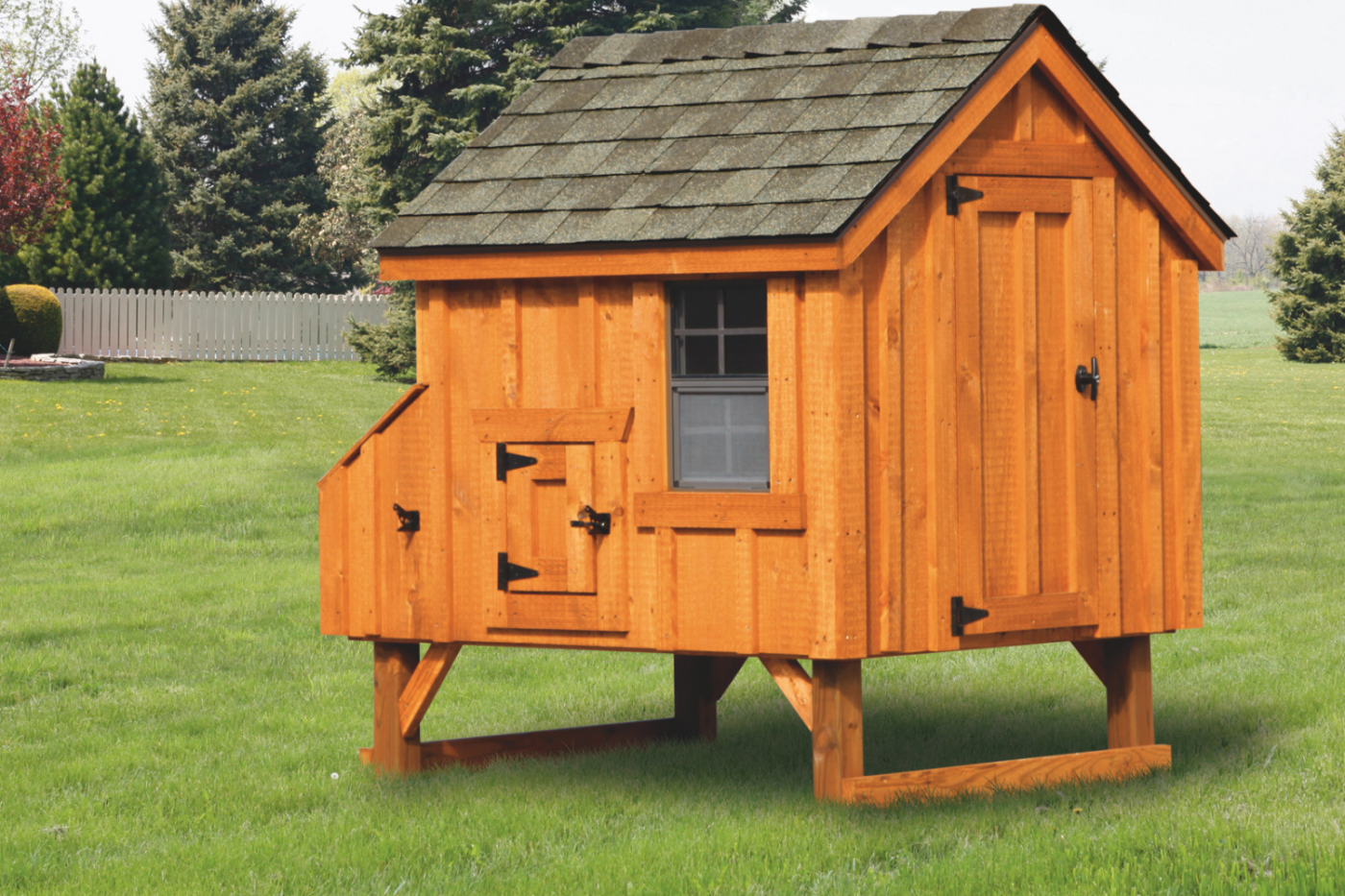 wooden a frame chicken coop with window in west jordan ut