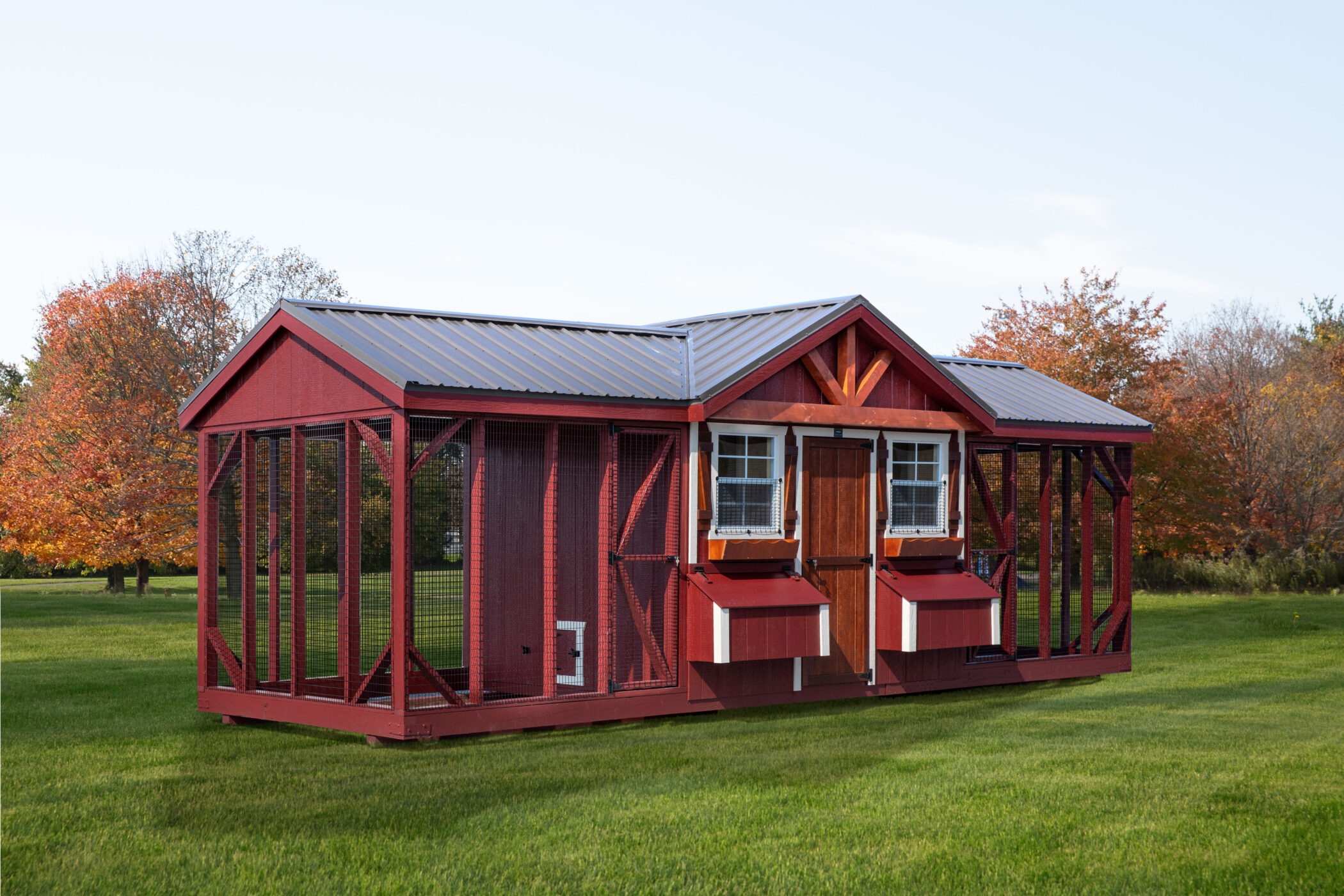 chickenページ 8x24 A-Frame Combination Chicken Coop - The Hen House Collection