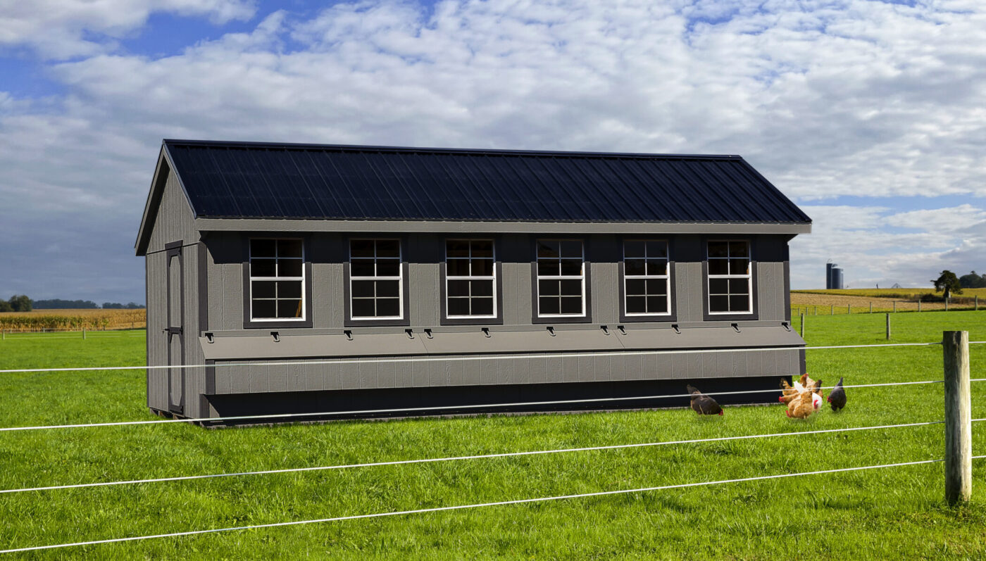 Q1024 chicken coops with 24 nesting boxes