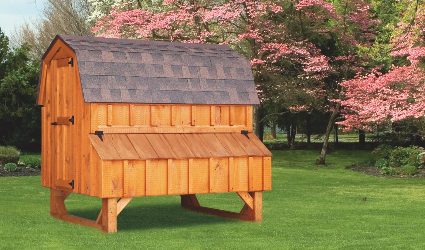 barn style chicken coops with 6 nesting boxes 4x6 D46