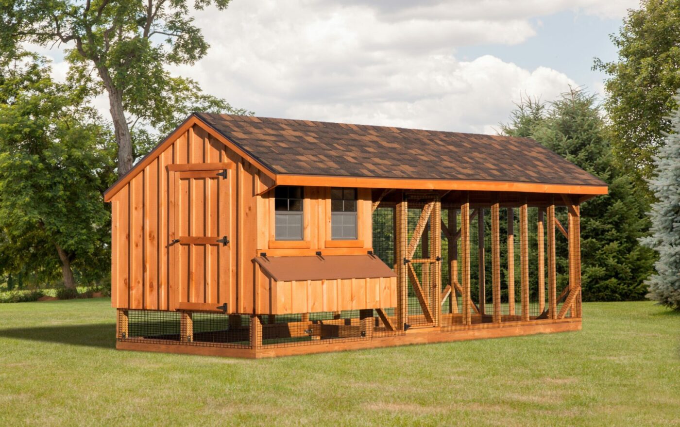 chicken coop with 6 nesting boxes Q720C