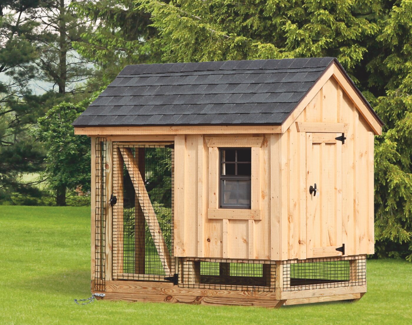 chicken coop 3 nesting boxes A46C back B