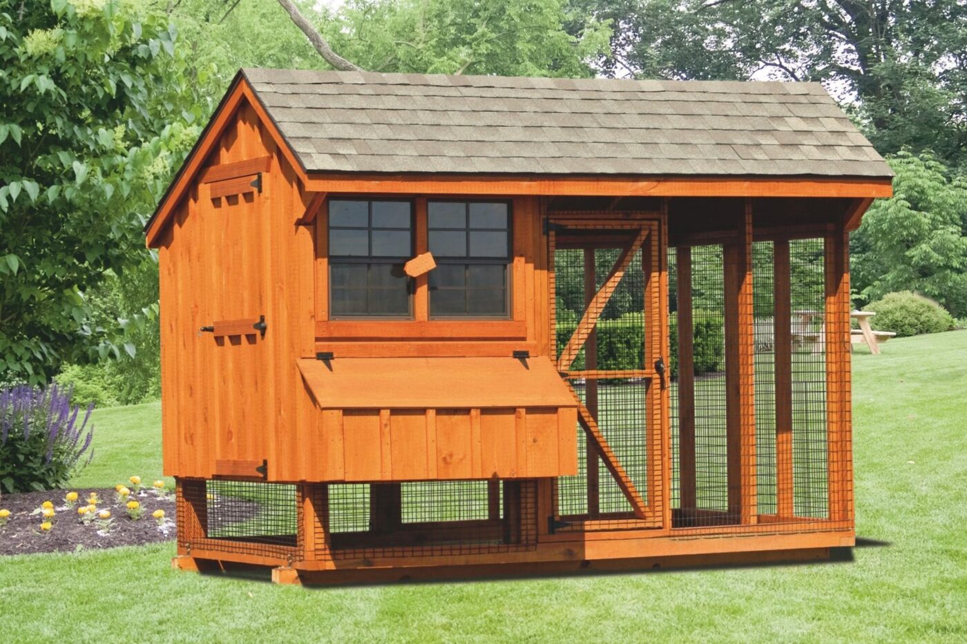 chicken coops with 4 nesting boxes and run 6x10 Combination Q610C