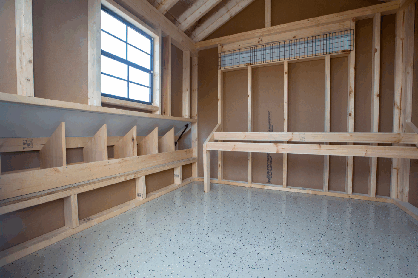 interior of coop for backyard chickens in north carolina