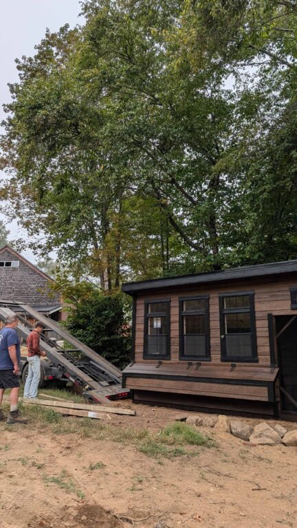 wider angle of 7x28 lean to combination coop after being delivered to NH