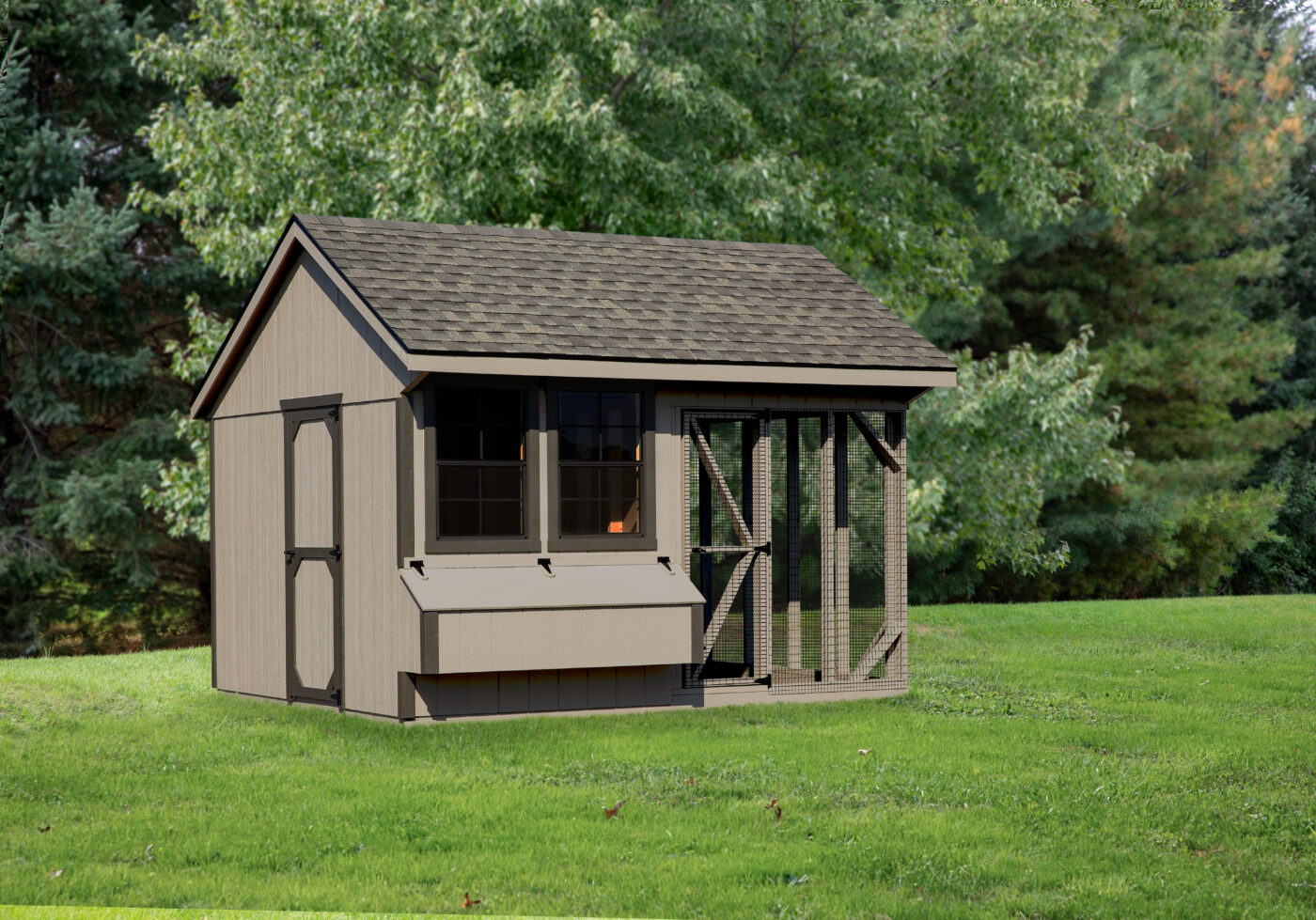 10x12 Quaker Combination Chicken Coop - The Hen House Collection