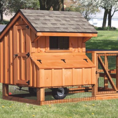 chicken coop tractor 4x4 tractor stained