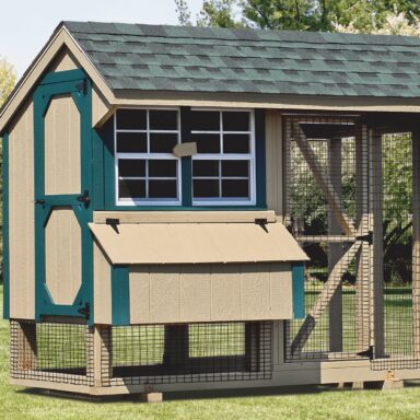 wooden chicken coops 6x8 Combination