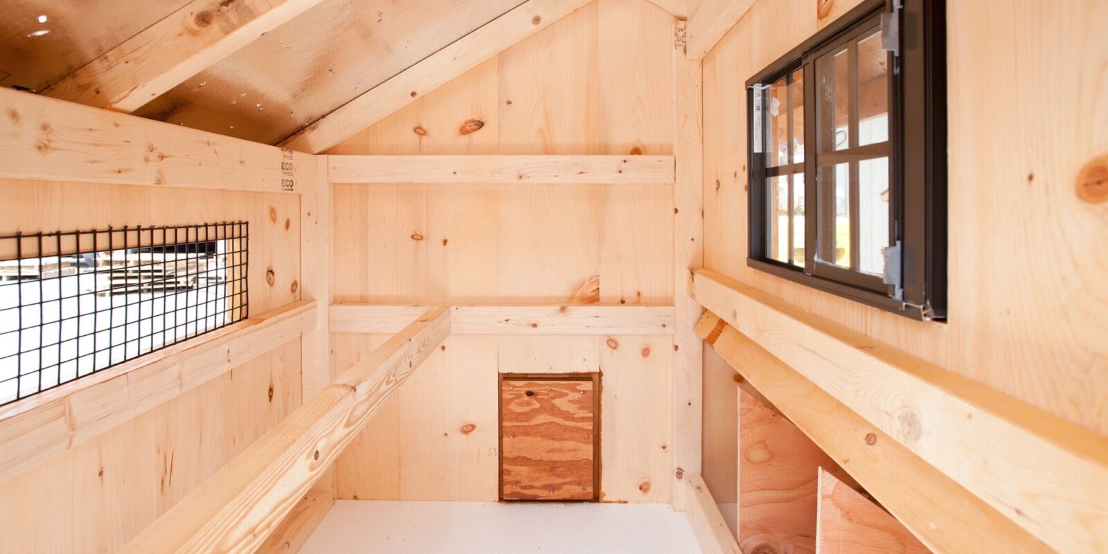 easy clean chicken coops Interior of Q34T Q44T 1