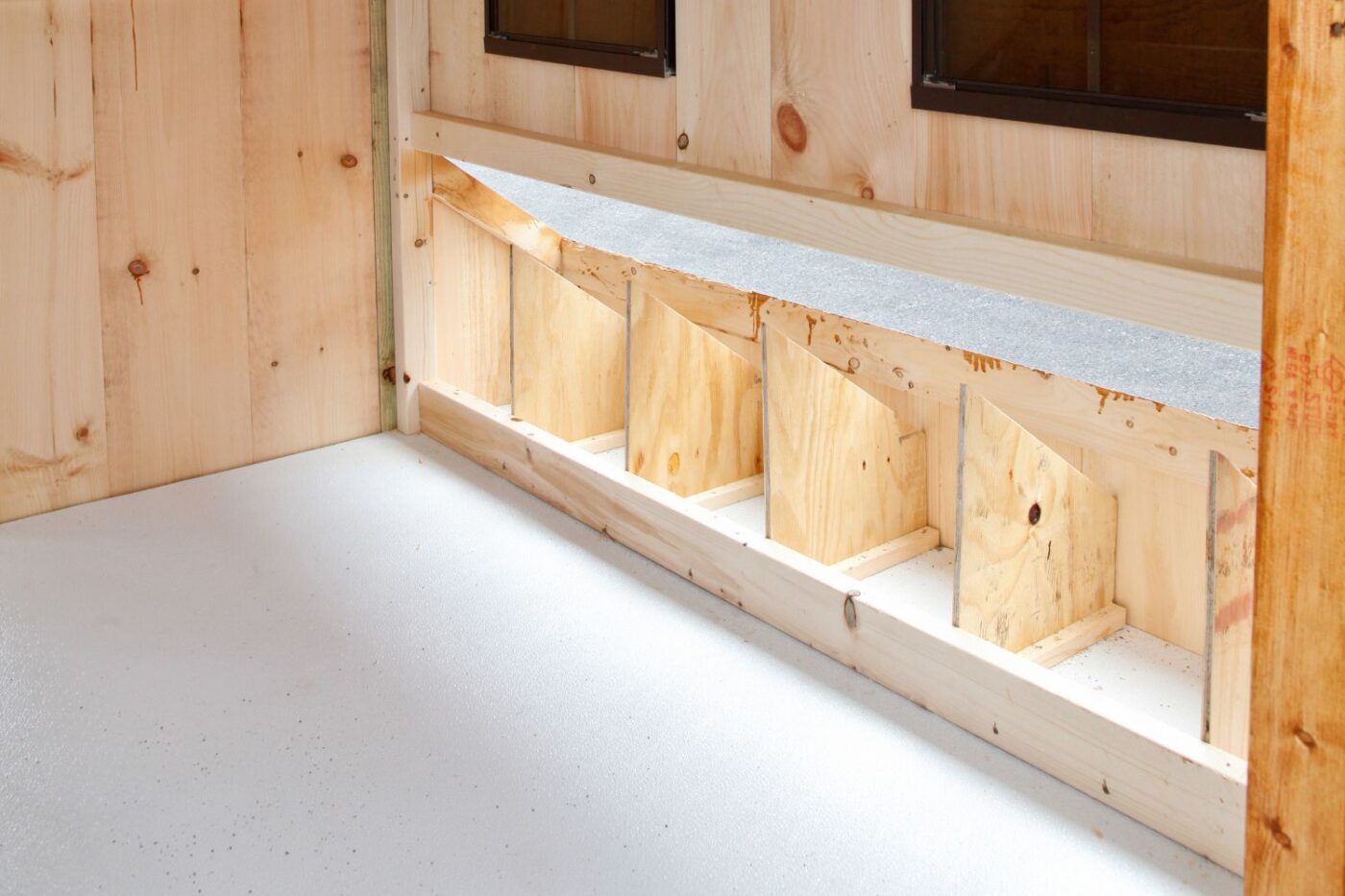 inside a chicken coop