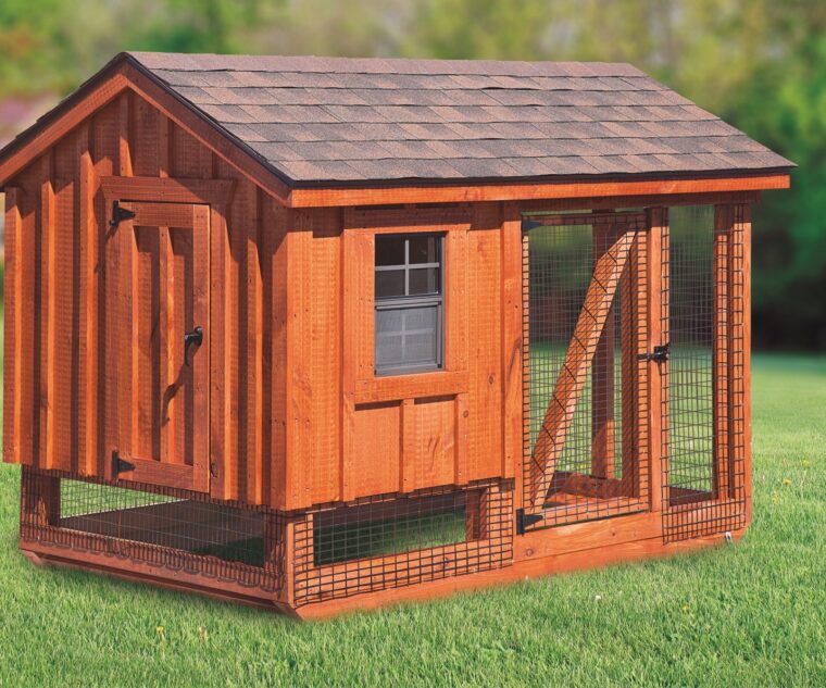 chicken coop and run 5x7 A Frame Combination