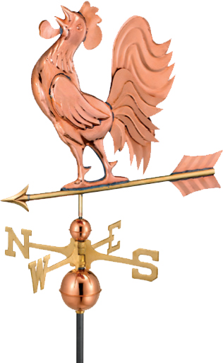 chicken coop accessories Copper Standing Rooster 1 1