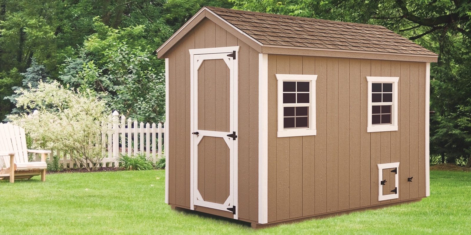 a frame chicken coop 6x10 A Frame With Duratemp® siding 1