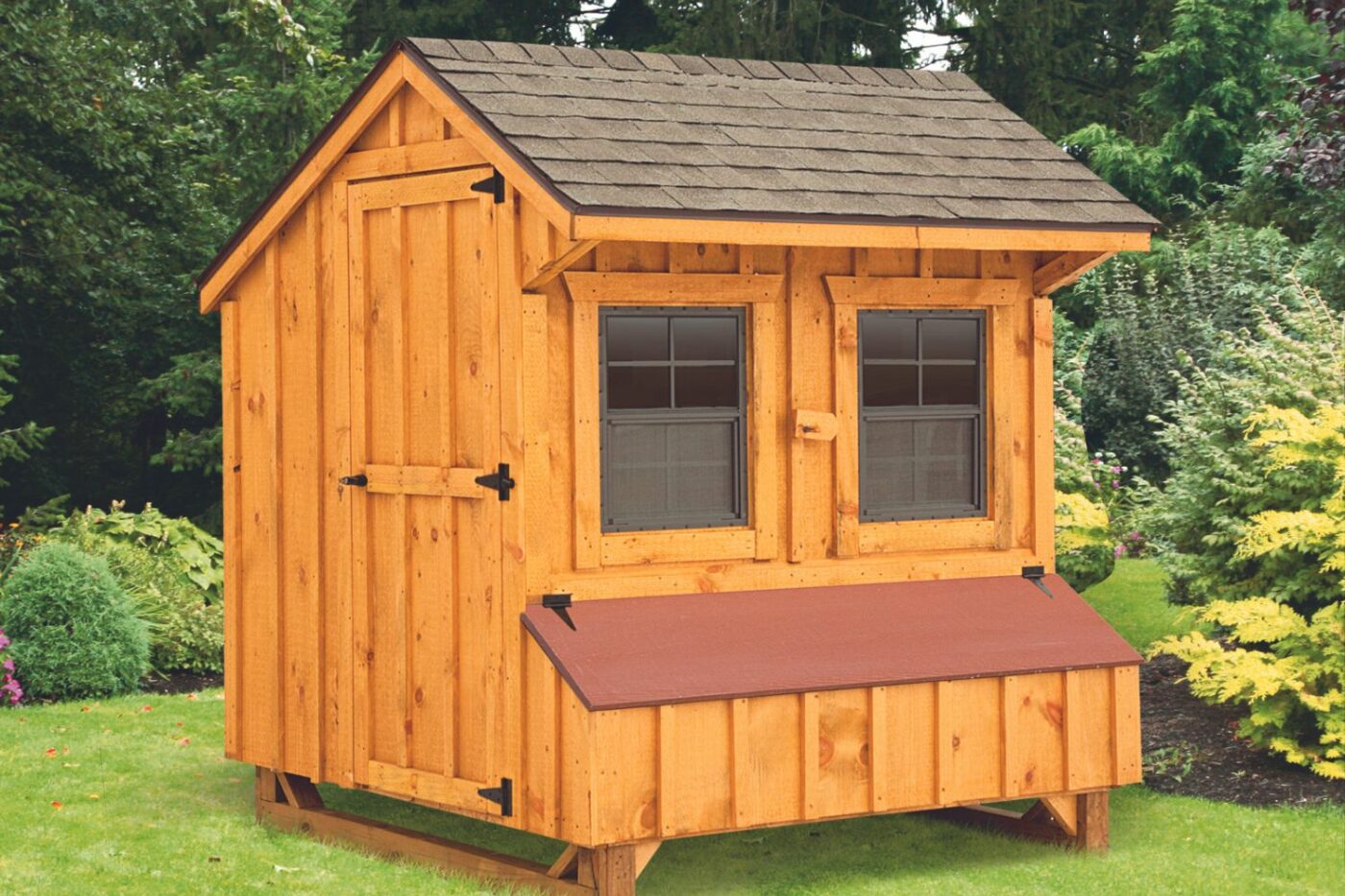 Chicken Coop for 16 Chickens Q56 with B+B
